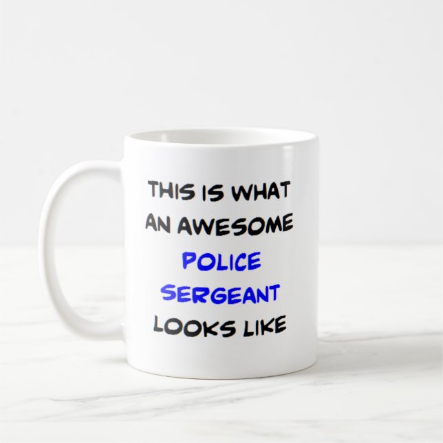 Mug sergent de police, génial (Gauche)