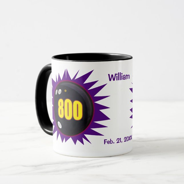 Mug Série 800 personnalisée en Bowling, (Devant gauche)
