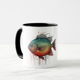 Mug - Série aquarelle : Piranha