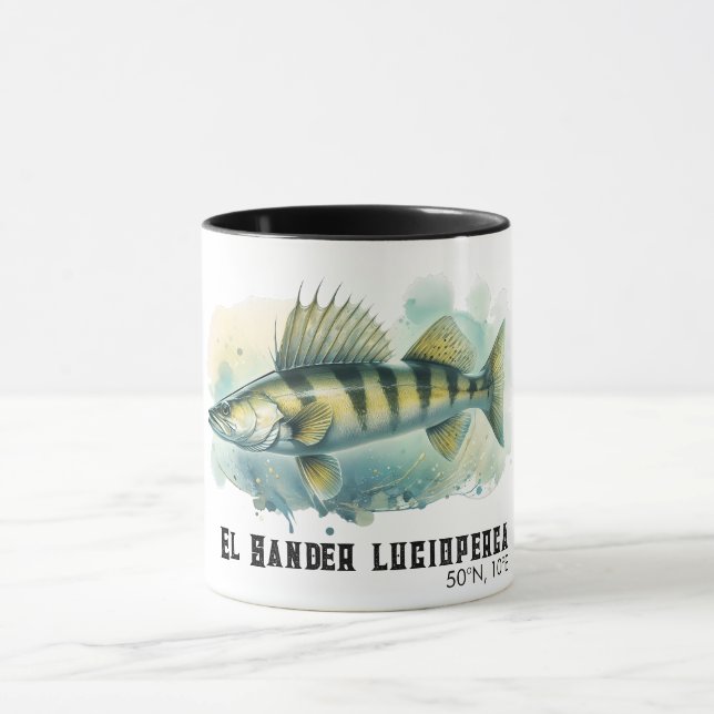 Mug Série Aquarelle : Zander/Sandre (Centre)