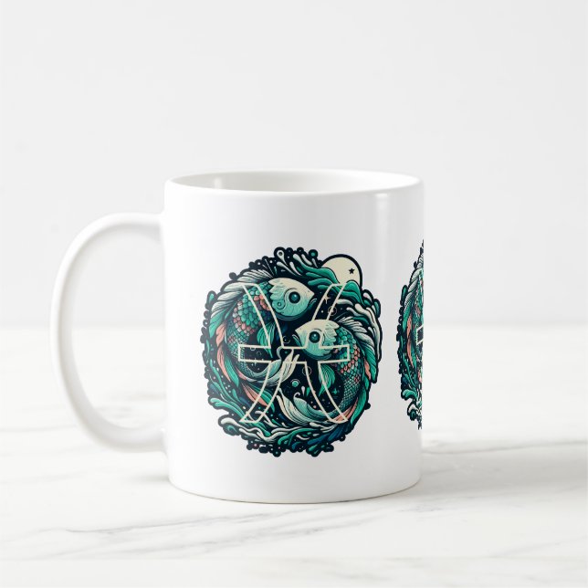 Mug Série de signes Zodiac - Poissons (Gauche)