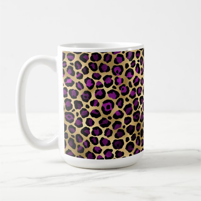 Mug Série Purple and Gold Leopard Design 4 (Gauche)