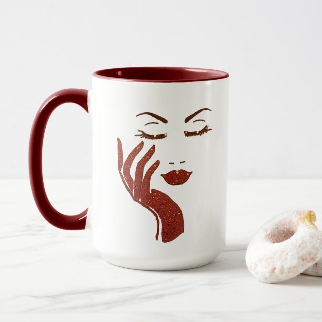 MUG SÉRIE TOUT MIGNON -ROUGE (Avec donut)