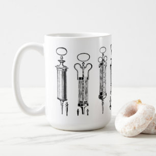 Mug Seringues médicales vintage 1929