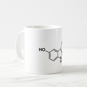 Mug sérotonine formule chimique éléments du symbole sc