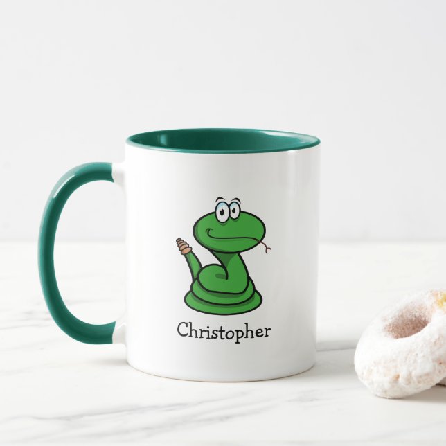 Mug Serpent à Sonnette Personnalisé (Avec donut)