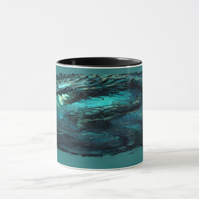 Mug Serpent Cyberpunk Bobine Spectrale Sombre (Centre)