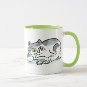 Mug Serpent de jardin et le chaton curieux