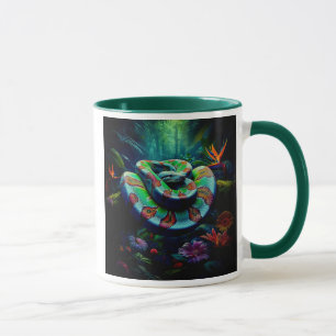 Mug Serpent enroulé dans la jungle.