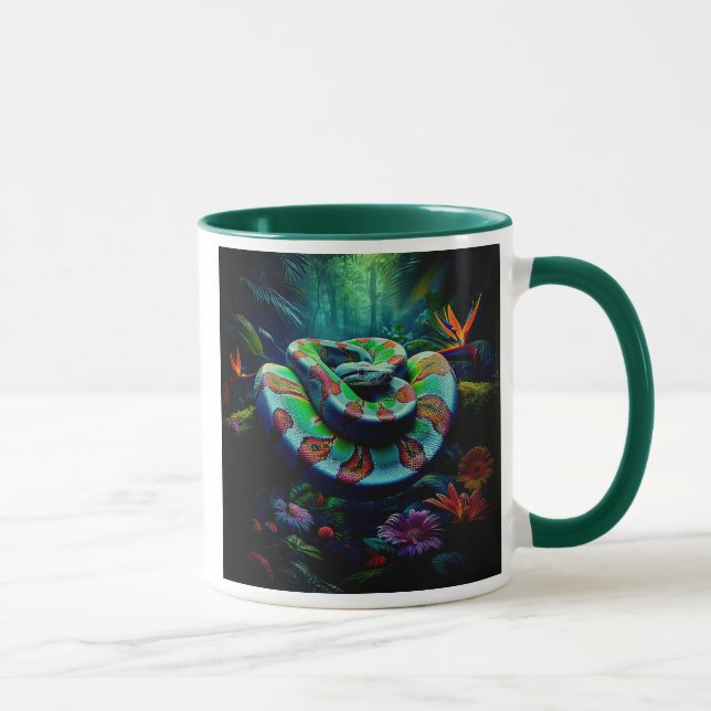 Mug Serpent enroulé dans la jungle. (Droite)