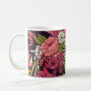 Mug Serpents de la jungle, fleurs tropicales, motif vi