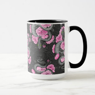 Mug Serpents et roses roses