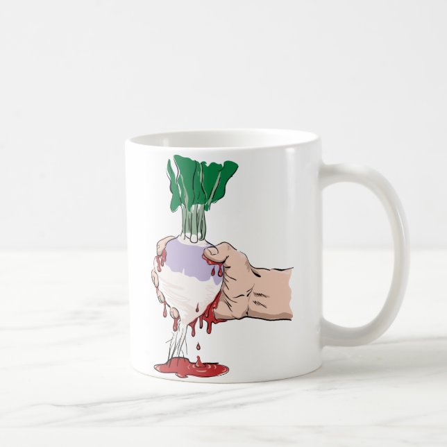 Mug Serrant le sang du navet, Squeezin il (Droite)