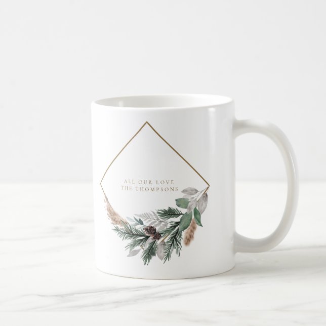 Mug Serre de Noël minimaliste moderne Eucalyptus (Droite)