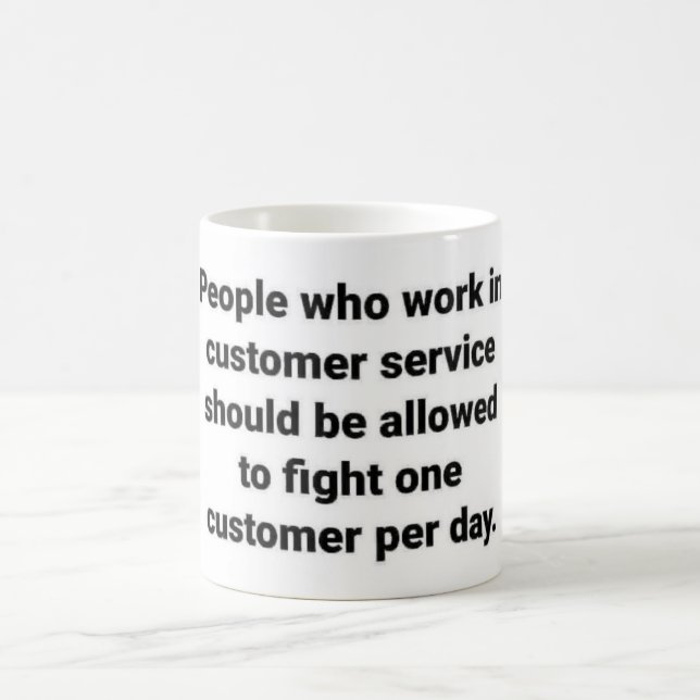 Mug Service Clientèle Conseils avec votre café du mati (Centre)