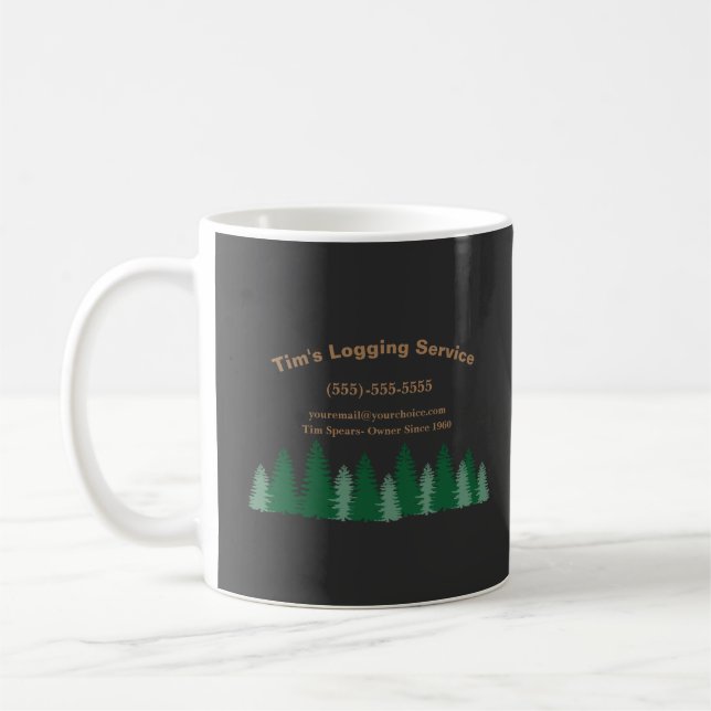 Mug Service d'entreprise de découpe de l'arbre de jour (Gauche)