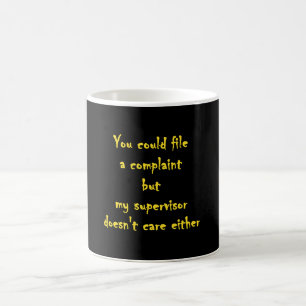 Mug Service des Réclamations Amusantes Apathie