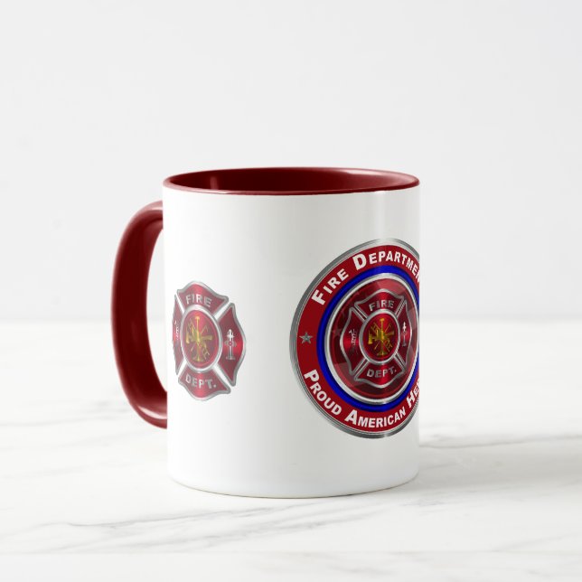 Mug Service d'incendie commémoratif spécialement conçu (Devant gauche)