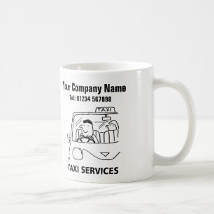Mug Services de location de taxi et de voiture Dessin 