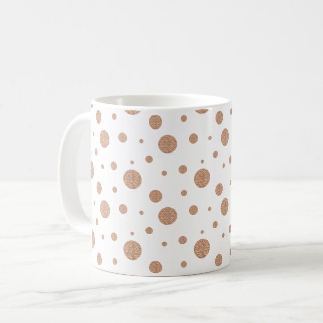 Mug Serviettes pois en or (Devant gauche)