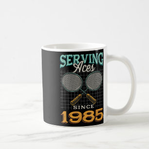 Mug Serving Aces depuis 1985 Badminton Lover 40th Birt