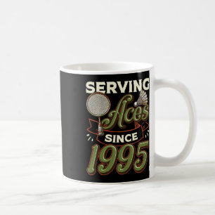 Mug Serving Aces depuis 1995 Badminton Lover 30th Birt
