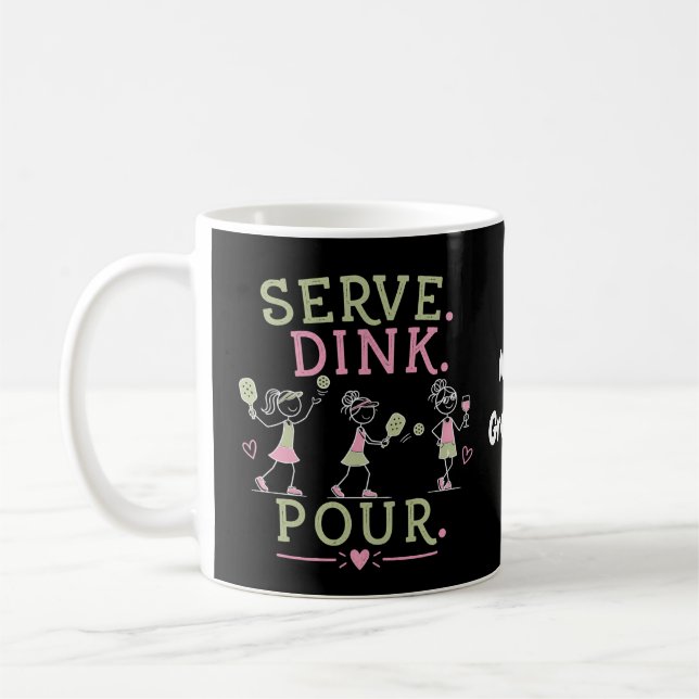 Mug Servir Dink Verser Pickleball Humour Amusement Spo (Gauche)
