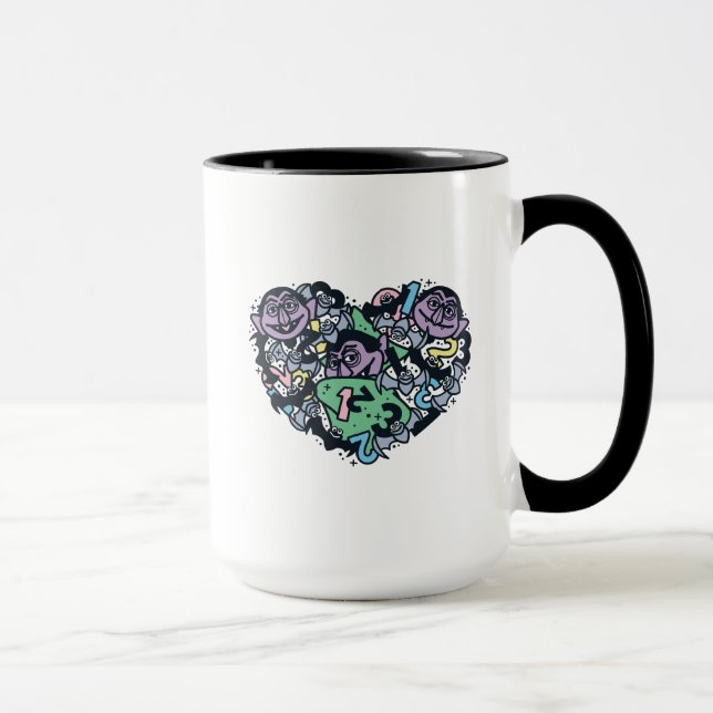Mug Sésame Sésame | Comte von Count Doodle Heart (Droite)