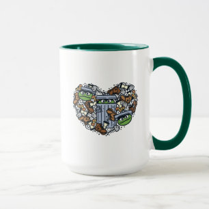 Mug Sésame Sésame Oscar the Grouch Doodle Heart