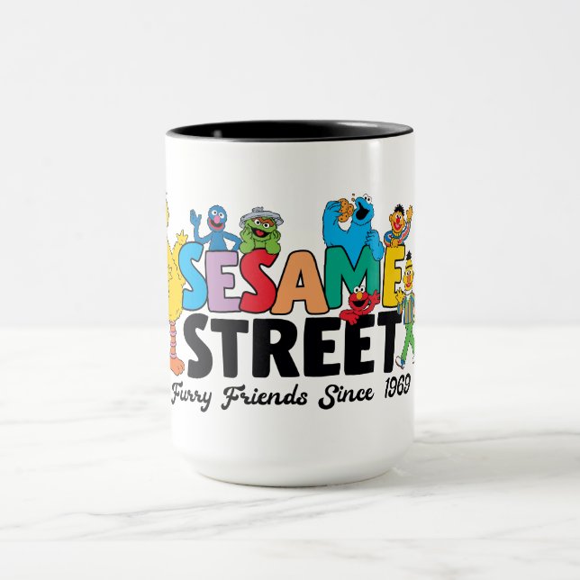 Mug Sesame Street | Amis fourrures depuis 1969 (Centre)
