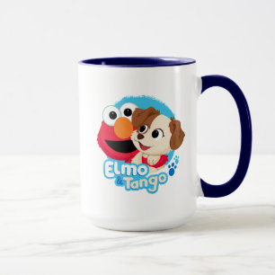 Mug Sesame Street   Elmo & Tango Badge