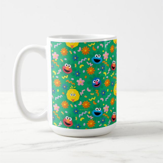 Mug Sesame Street Green Floral Motif (Gauche)