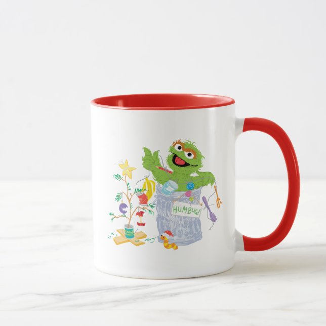 Mug Sesame Street | Oscar - Sapin de Noël (Droite)