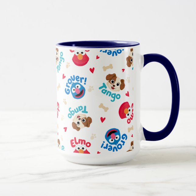 Mug Sesame Street | Tango, Elmo et Grover Pattern (Droite)