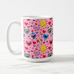 Mug Sesame Street Valentine Hearts Motif