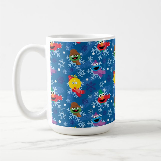 Mug Sesame Street Winter Snowflake Motif (Gauche)