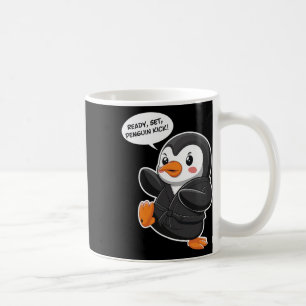 Mug Set prêt Penguin Kick Martial Art Karate Cute Pen