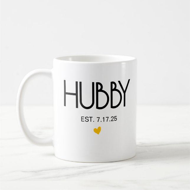 Mug Set Wifey Hubby Est • Mugs pour couples • Wife (Gauche)
