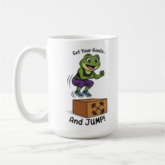 Mug Set Your Goals and Jump – Female Frog Workout