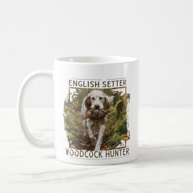 Mug Setter anglais, chasse à la bécasse  (Gauche)