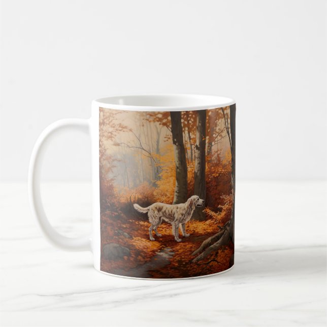 Mug Setter anglais en automne Leaves Fall Inspire (Gauche)