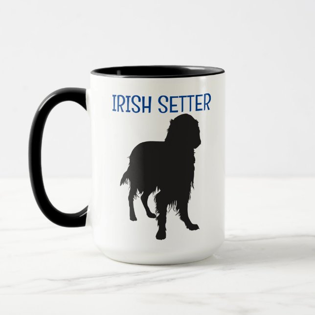 Mug Setter irlandais personnalisé à deux côtés (Gauche)
