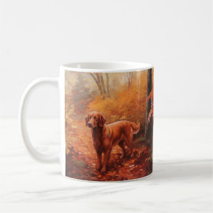Mug Setter rouge irlandais à l'automne Feuilles automn
