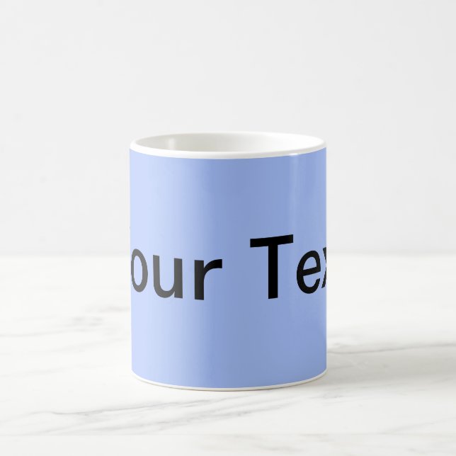 Mug SEULEMENT COULEUR / bleu clair + votre texte (Centre)