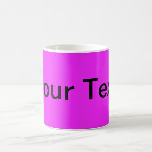 Mug SEULEMENT COULEUR / rose + votre texte