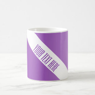 Mug SEULEMENT dégradé de couleur violet + votre texte