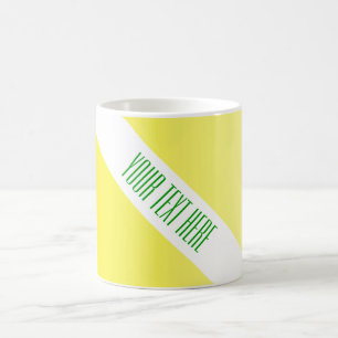 Mug SEULEMENT dégradés de COULEUR citron jaune + votre