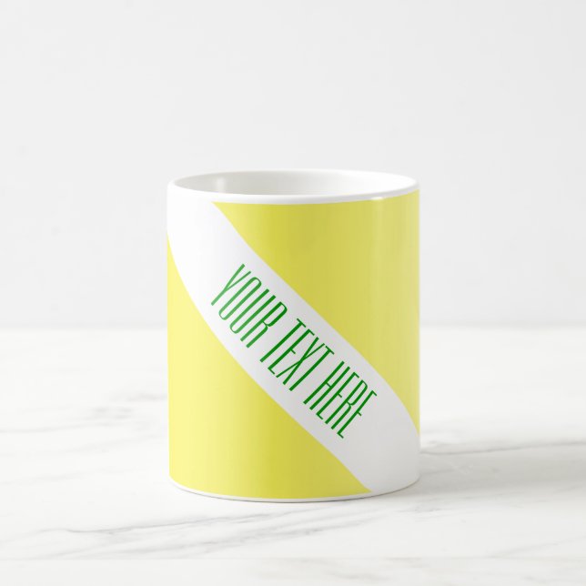 Mug SEULEMENT dégradés de COULEUR citron jaune + votre (Centre)