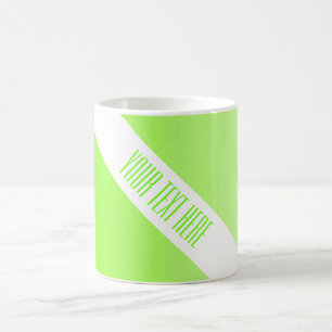 Mug SEULEMENT dégradés de COULEUR néon vert + votre te