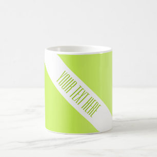 Mug SEULEMENT dégradés de COULEUR ressort vert + votre